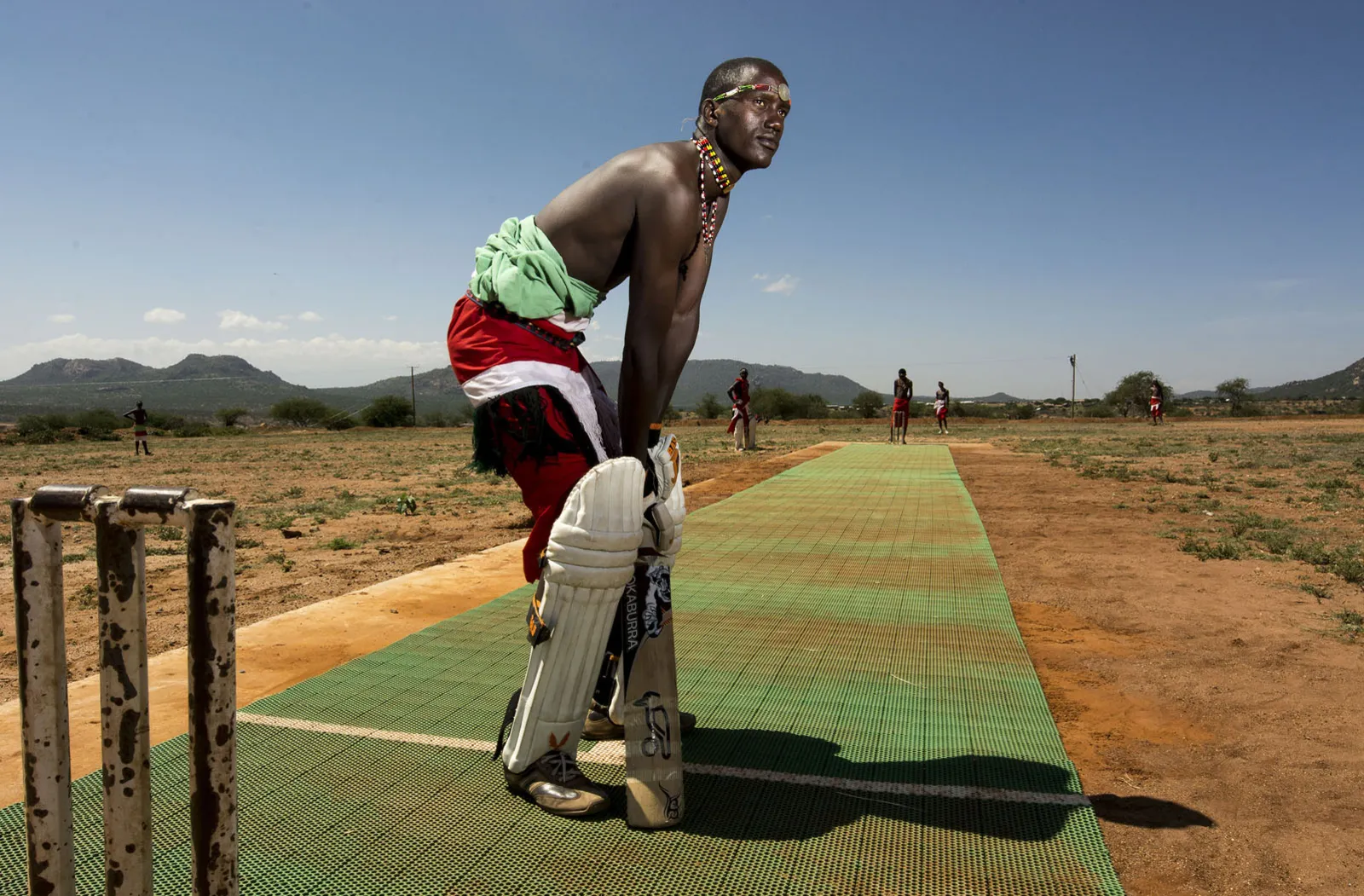 man at cricket stumps