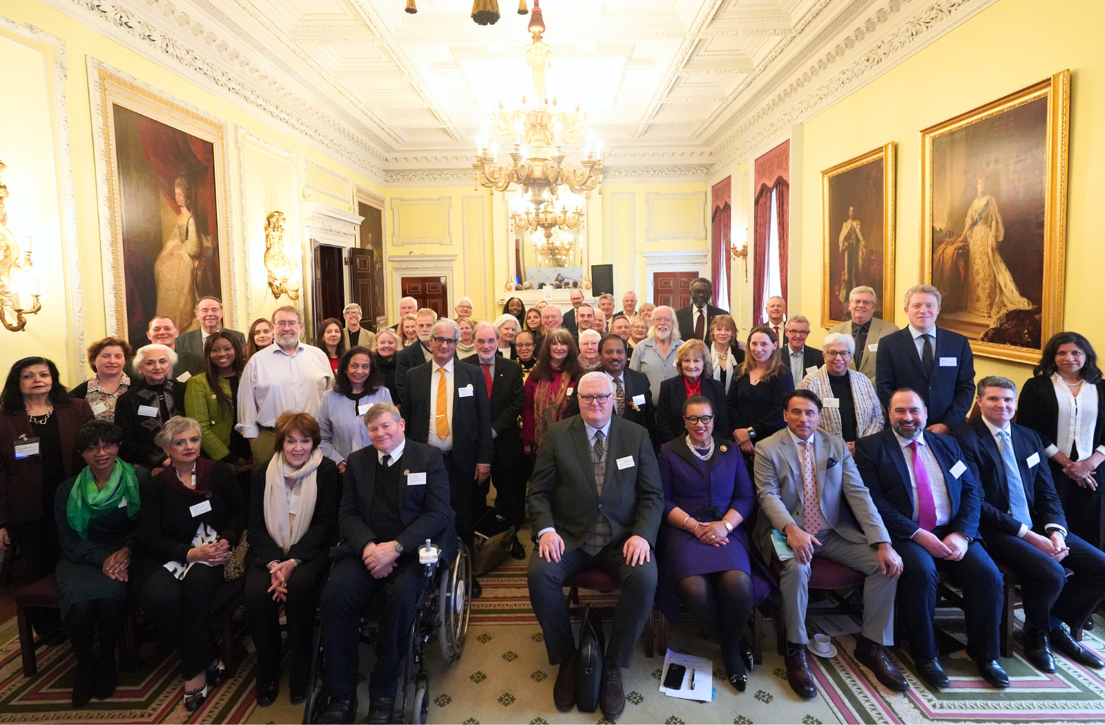 Group photo of representatives from Commonwealth accredited organisations at Marlborough House