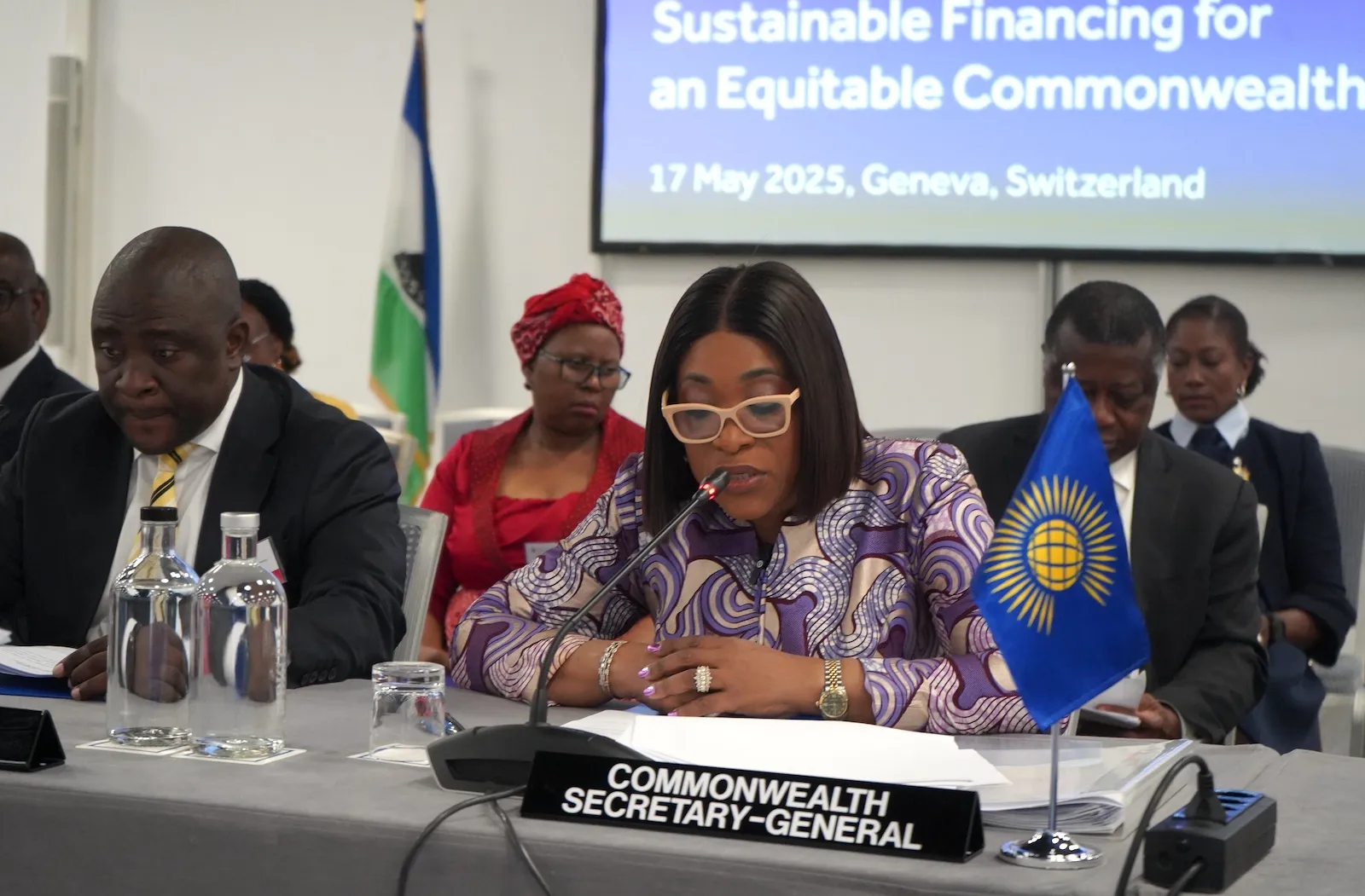 Commonwealth Secretary-General Hon Shirley Botchwey opening the 37th Commonwealth Health Ministers Meeting