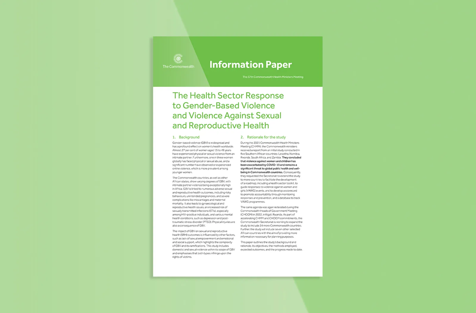 Cover image of Health Sector Response V2