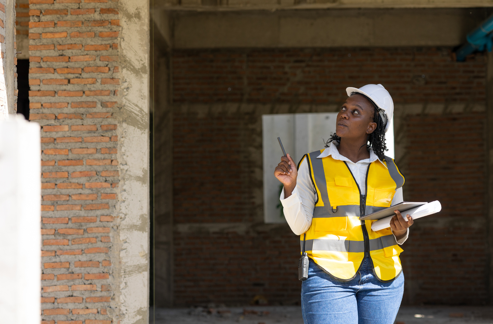 Female construction worker