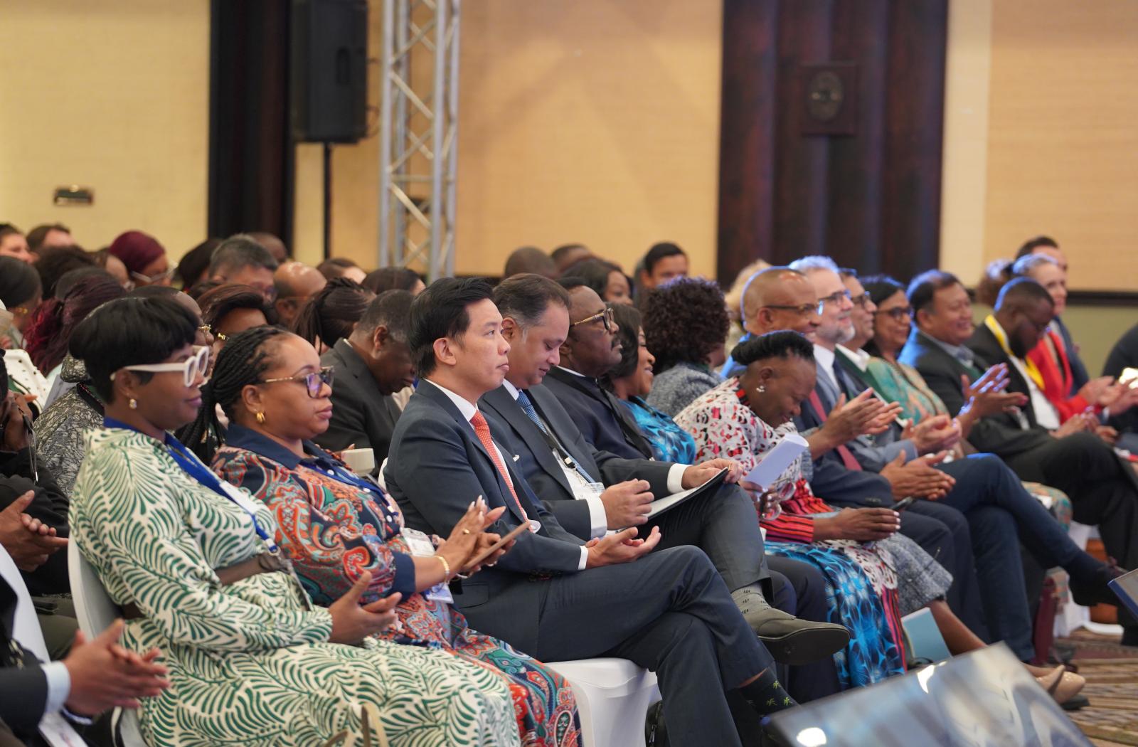 Ministers and delegates at the opening ceremony for the 2025 Commonwealth Business Summit