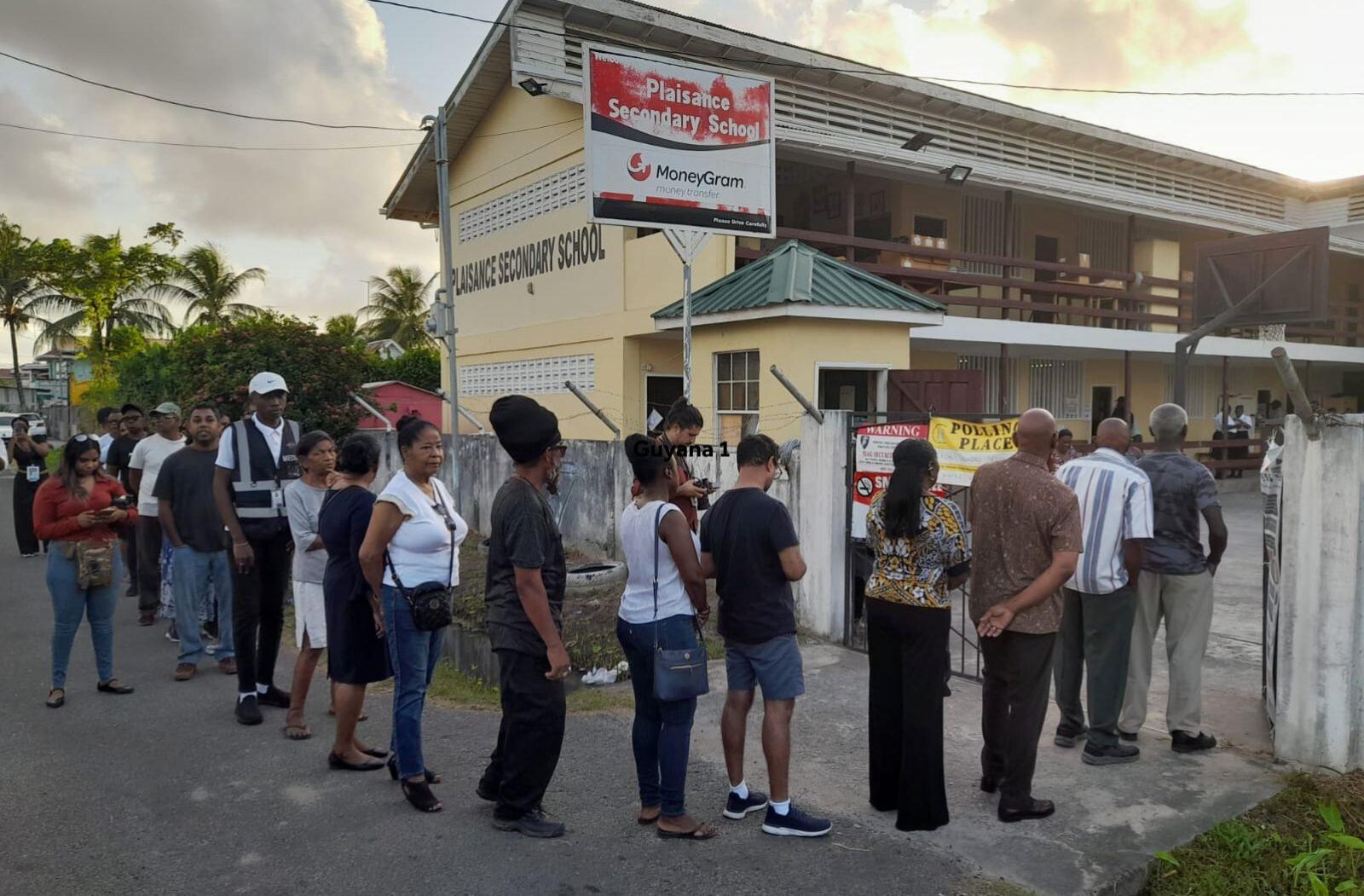 Polling station in Guyana