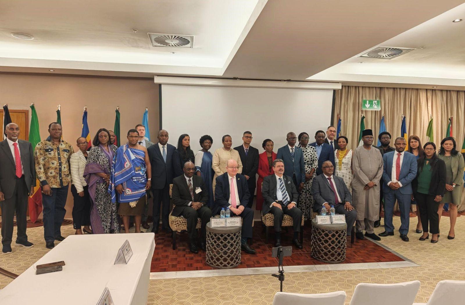 Family photo of heads of anti-corruption agencies at a training workshop in Mauritius