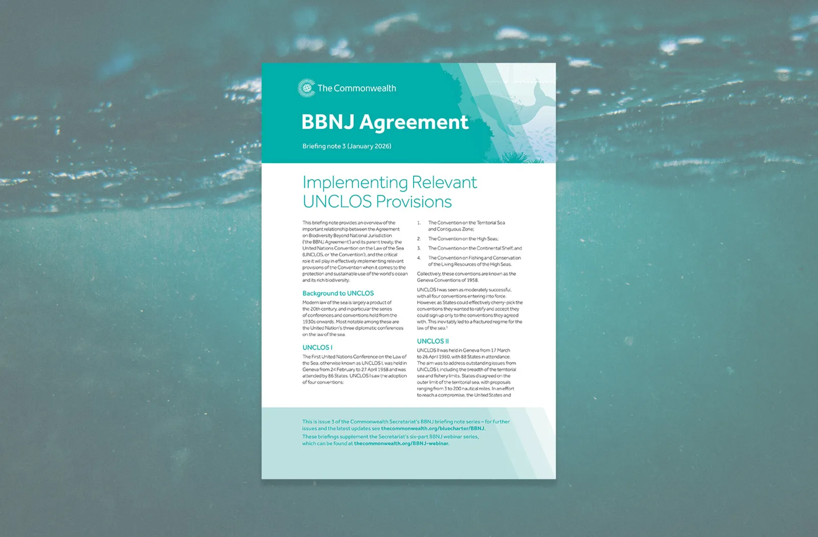 Cover image of BBNJ note 3