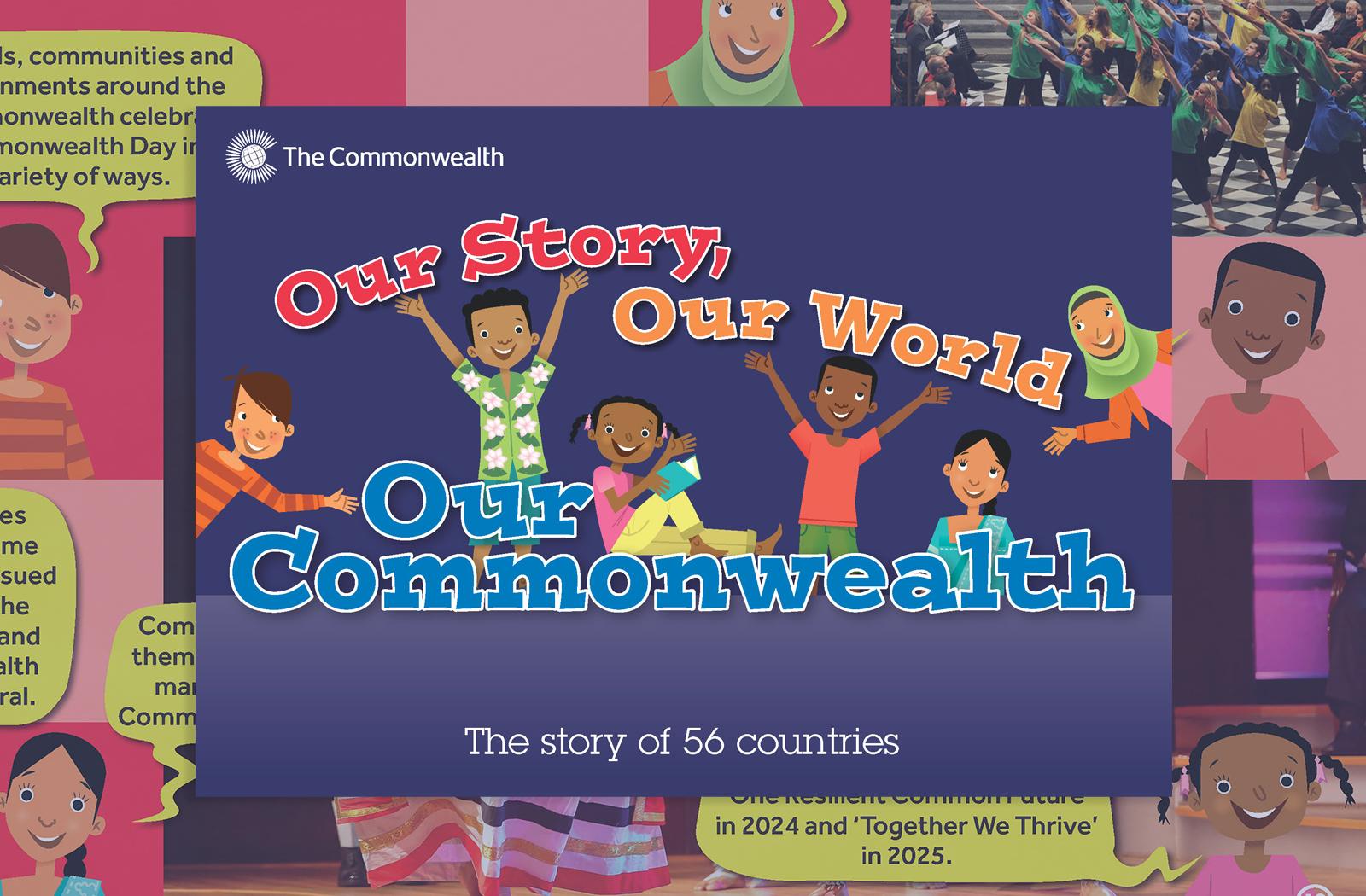 Cover image of the booklet, Our Story, Our World, Our Commonwealth