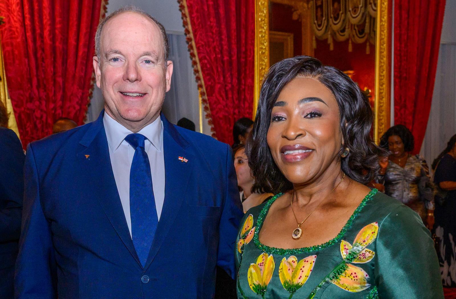 HSH Albert II Prince of Monaco and Hon Shirley Botchwey Commonwealth Secretary General