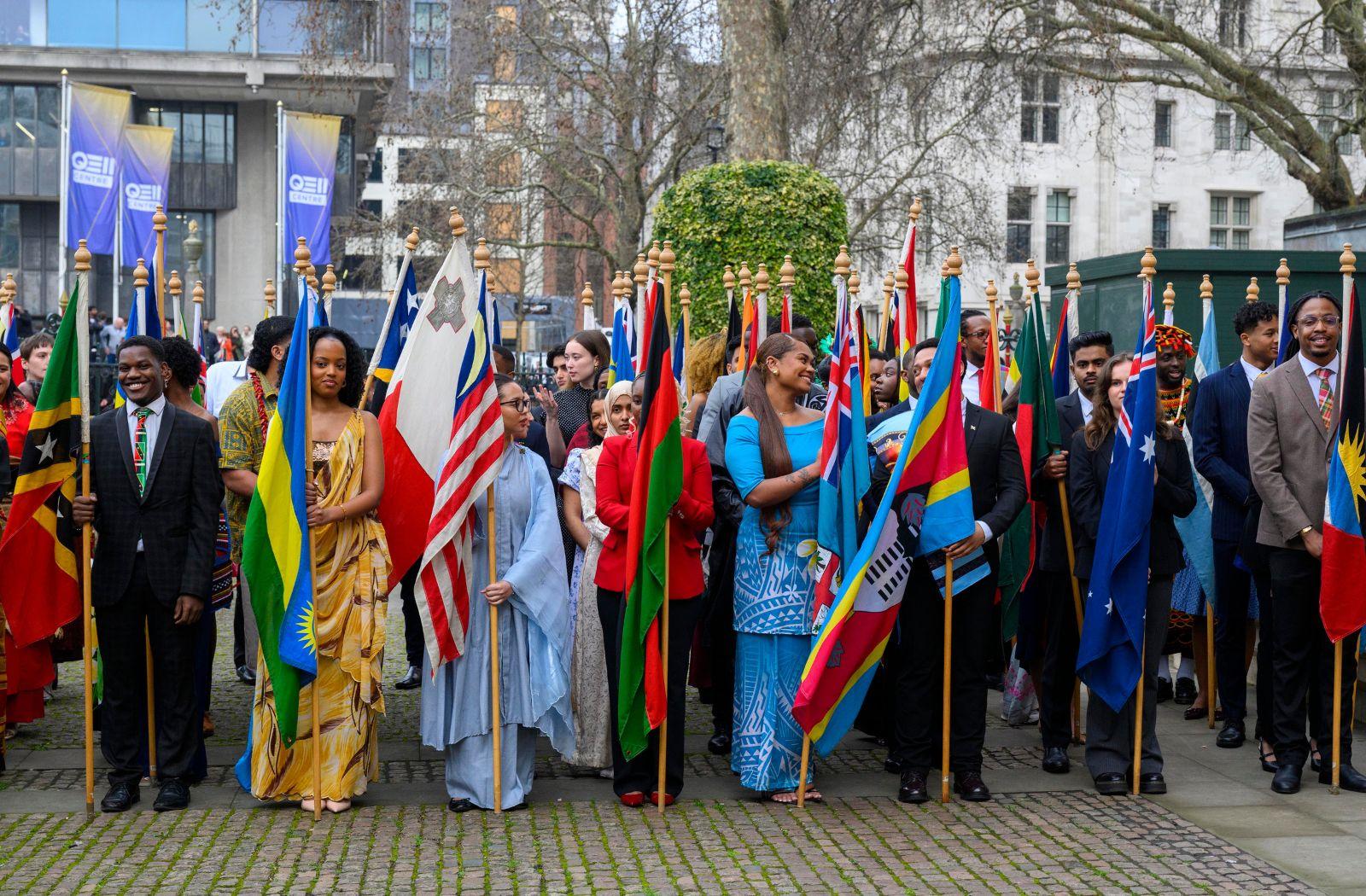 Flag bearers at commonwealth day