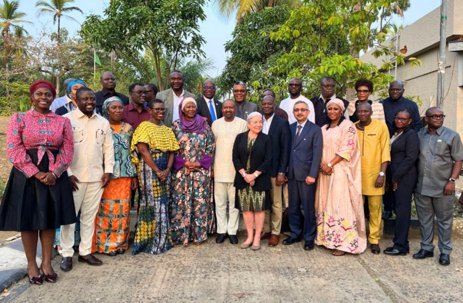 Group photo of joint high-level mission to Sierra Leone 