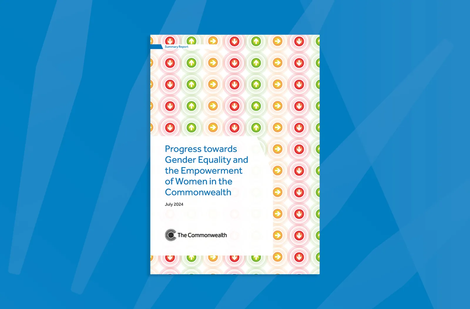Cover image of the report, 'Progress towards Gender Equality and the Empowerment of Women in the Commonwealth'
