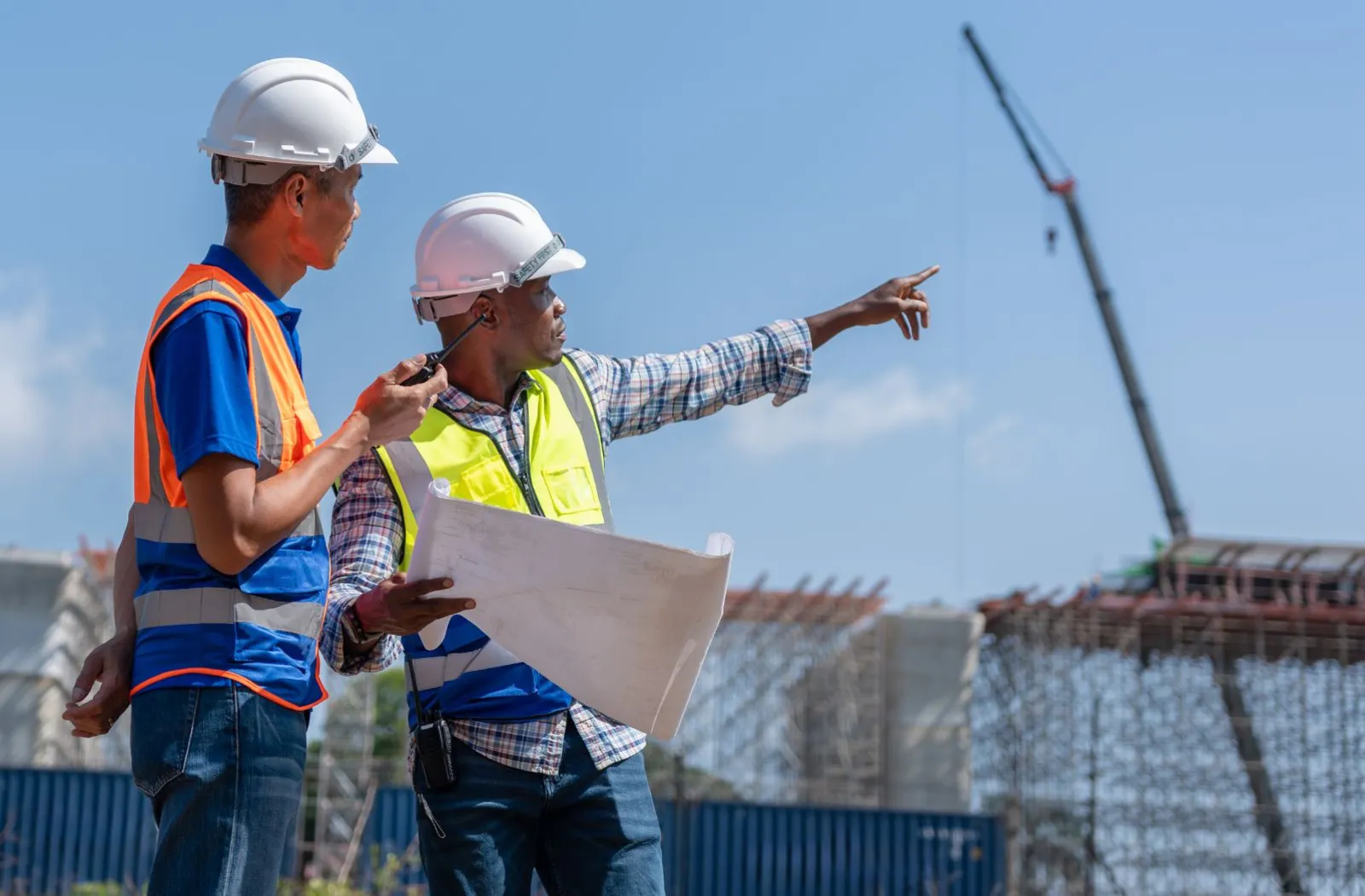 two men planning large infrastructure project