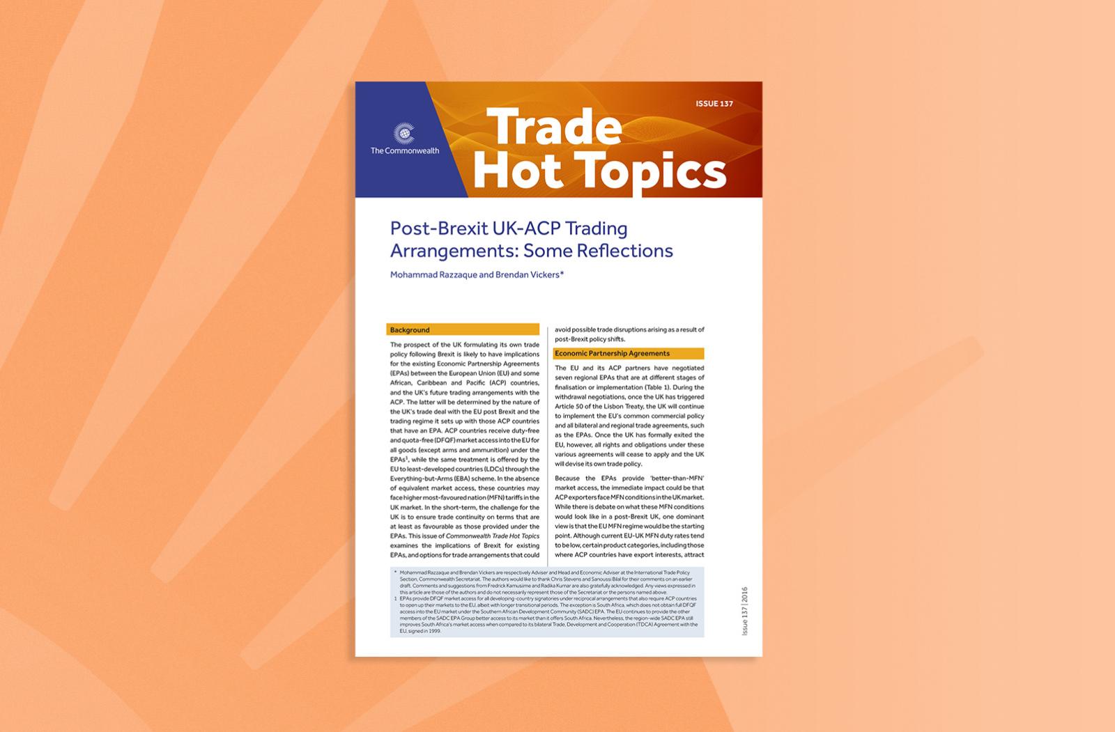Post-Brexit UK-ACP Trading Arrangements