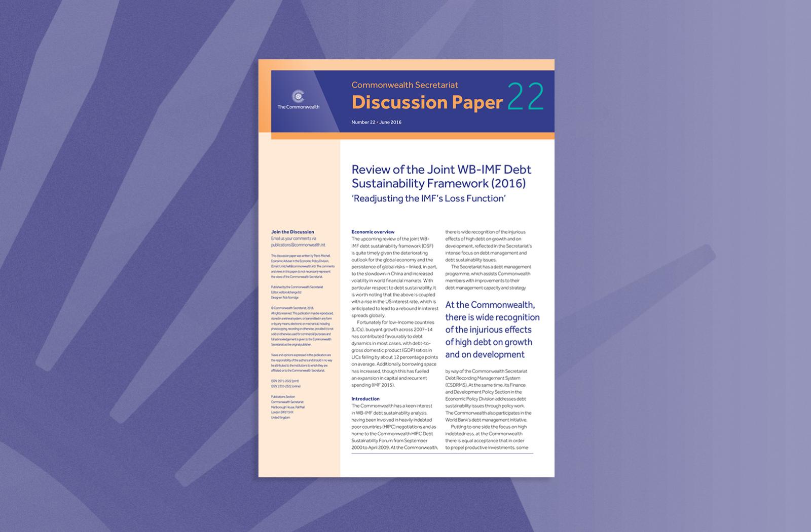 Review of the Joint WB-IMF Debt Sustainability Framework (2016)