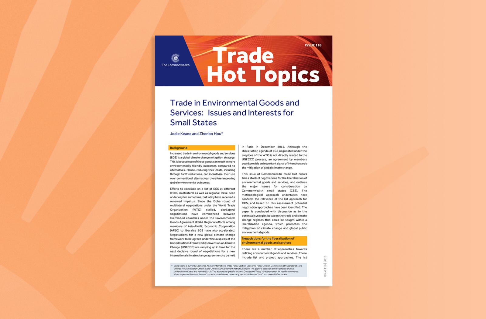 Trade in Environmental Goods and Services
