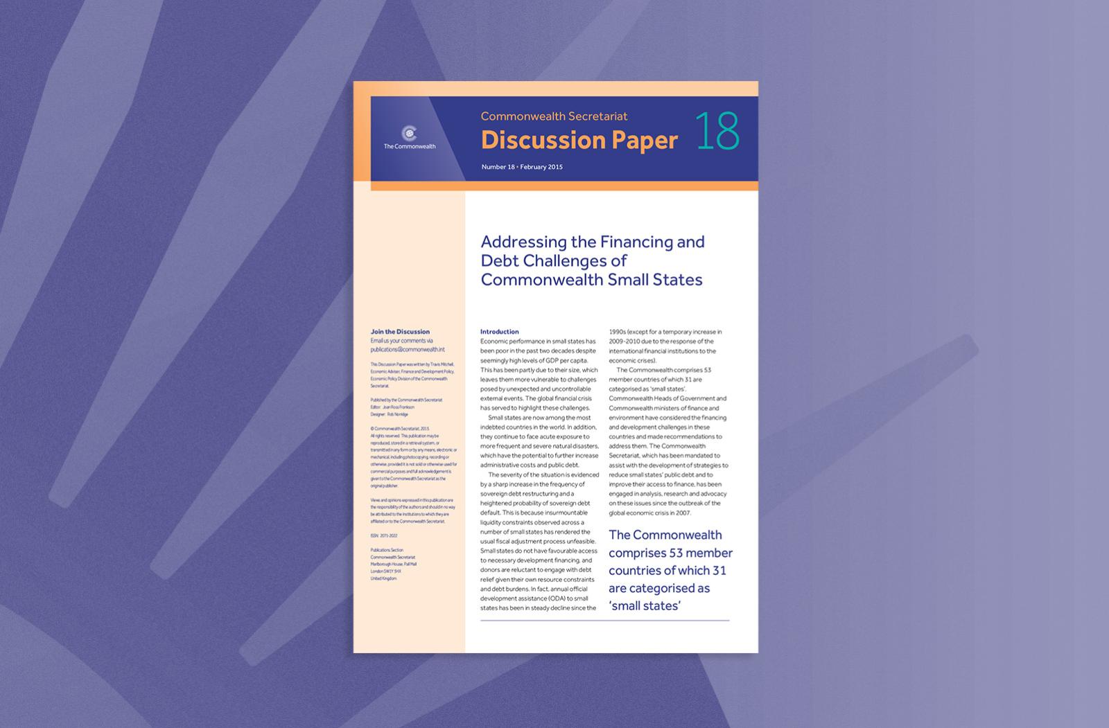 Addressing the Financing and Debt Challenges of Commonwealth Small States