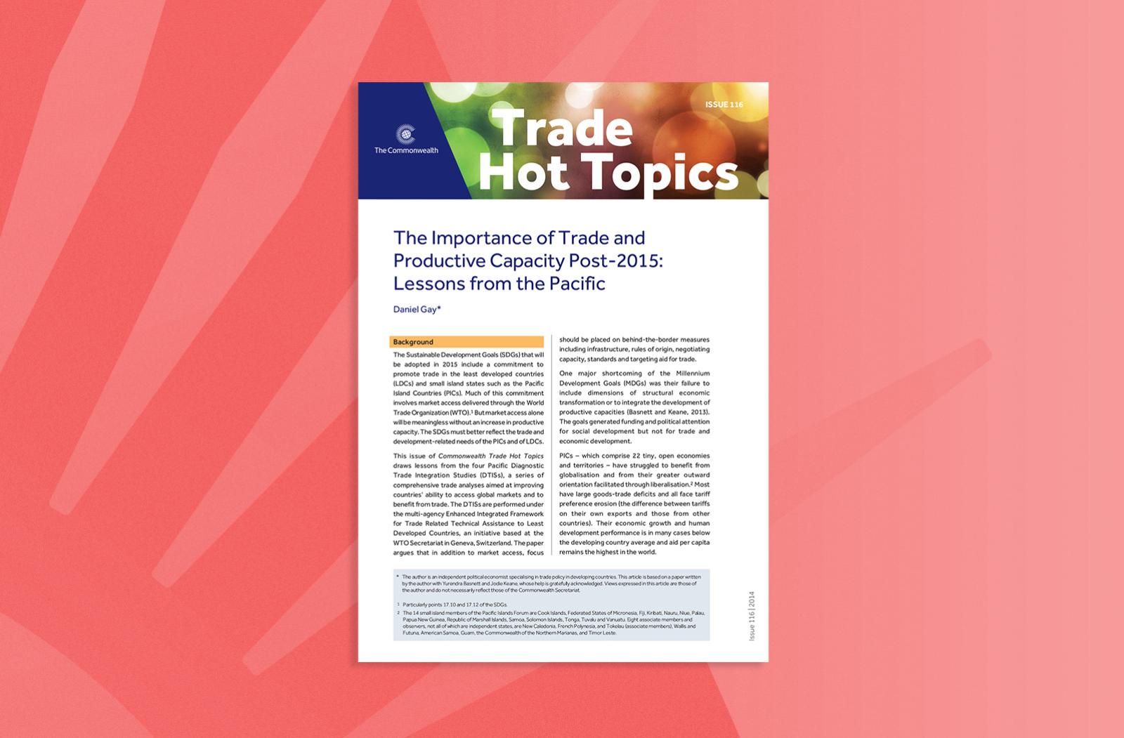 The Importance of Trade and Productive Capacity Post-2015