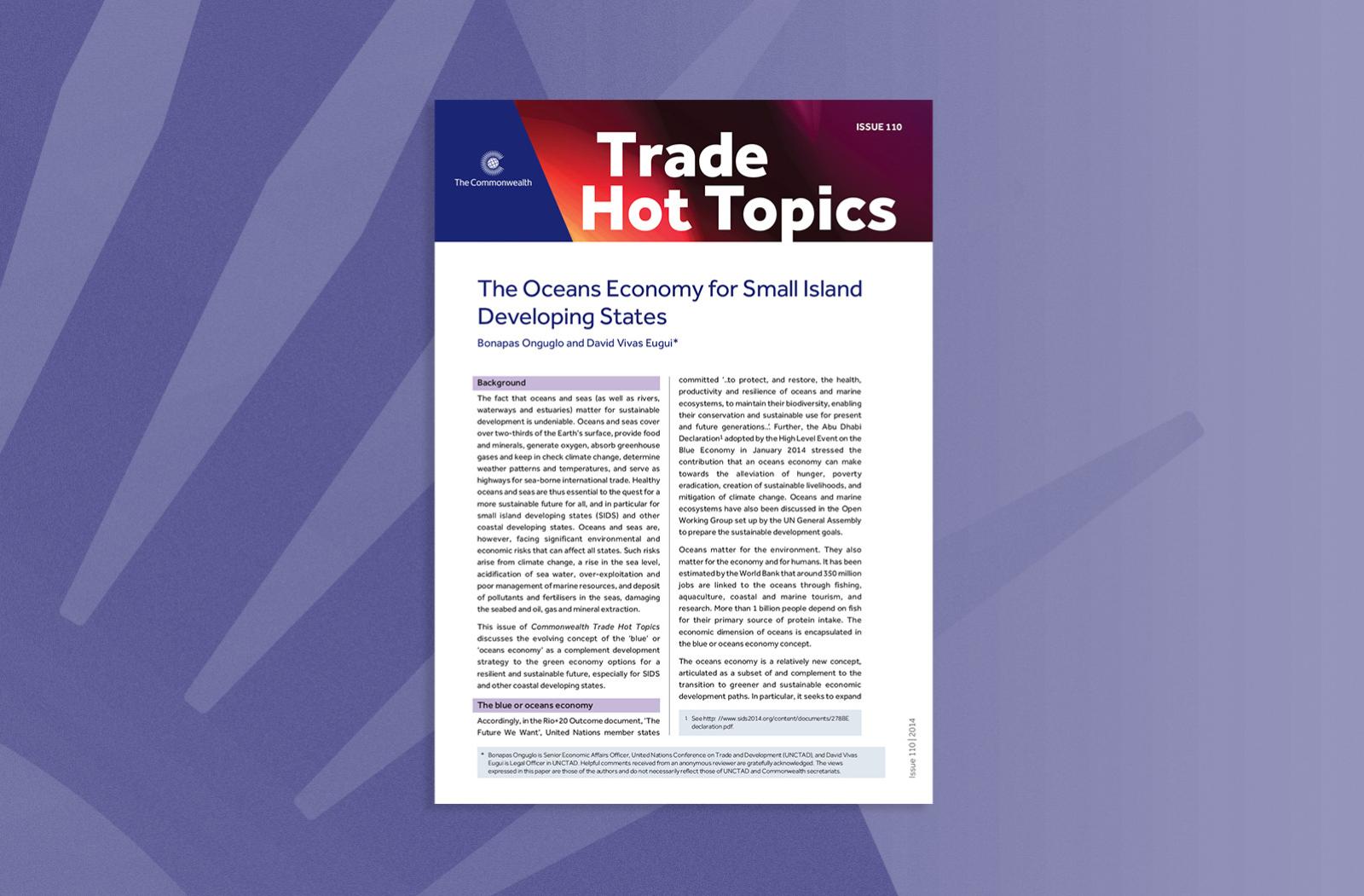 The Oceans Economy for Small Island Developing States