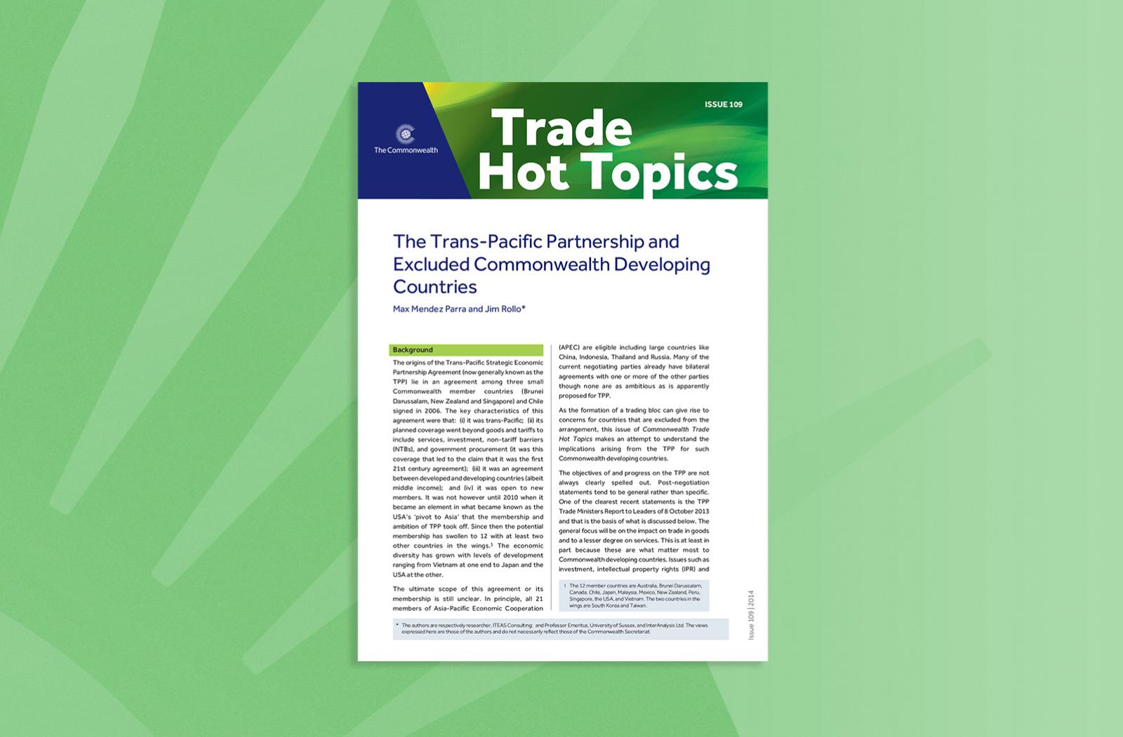 The Trans-Pacific Partnership and Excluded Commonwealth Developing Countries