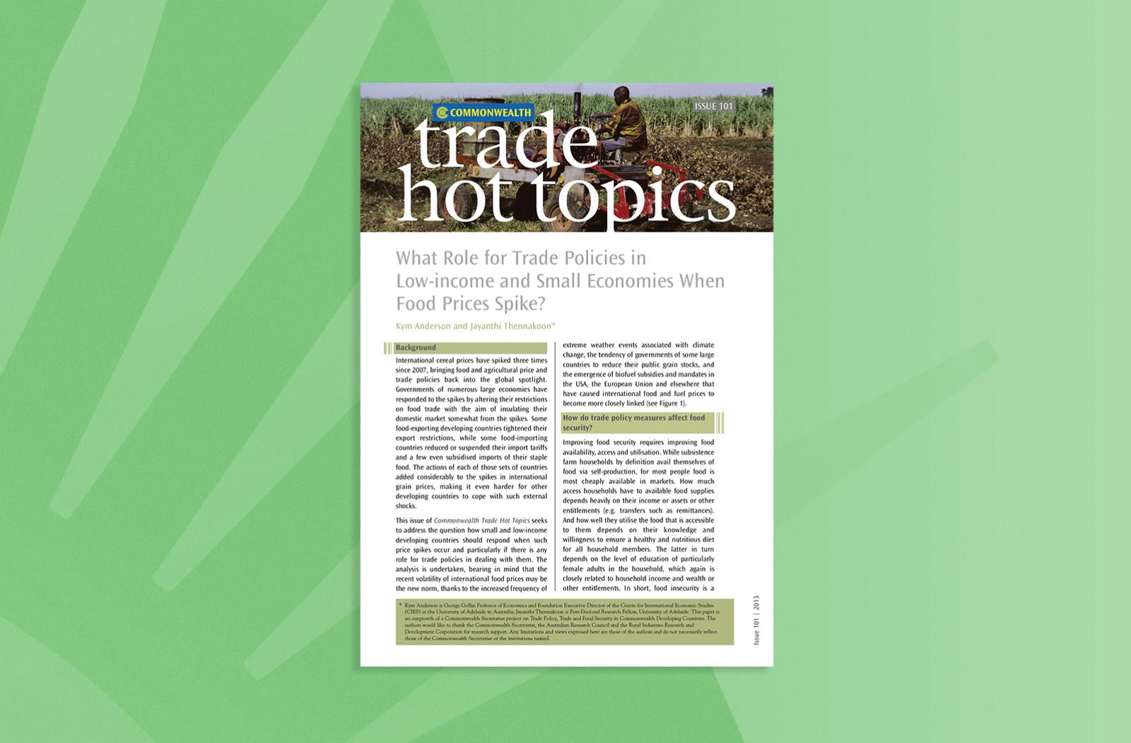 What Role for Trade Policies in Low-income and Small Economies When Food Prices Spike?