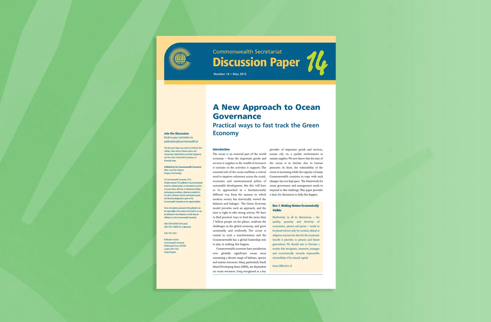 A New Approach to Ocean Governance