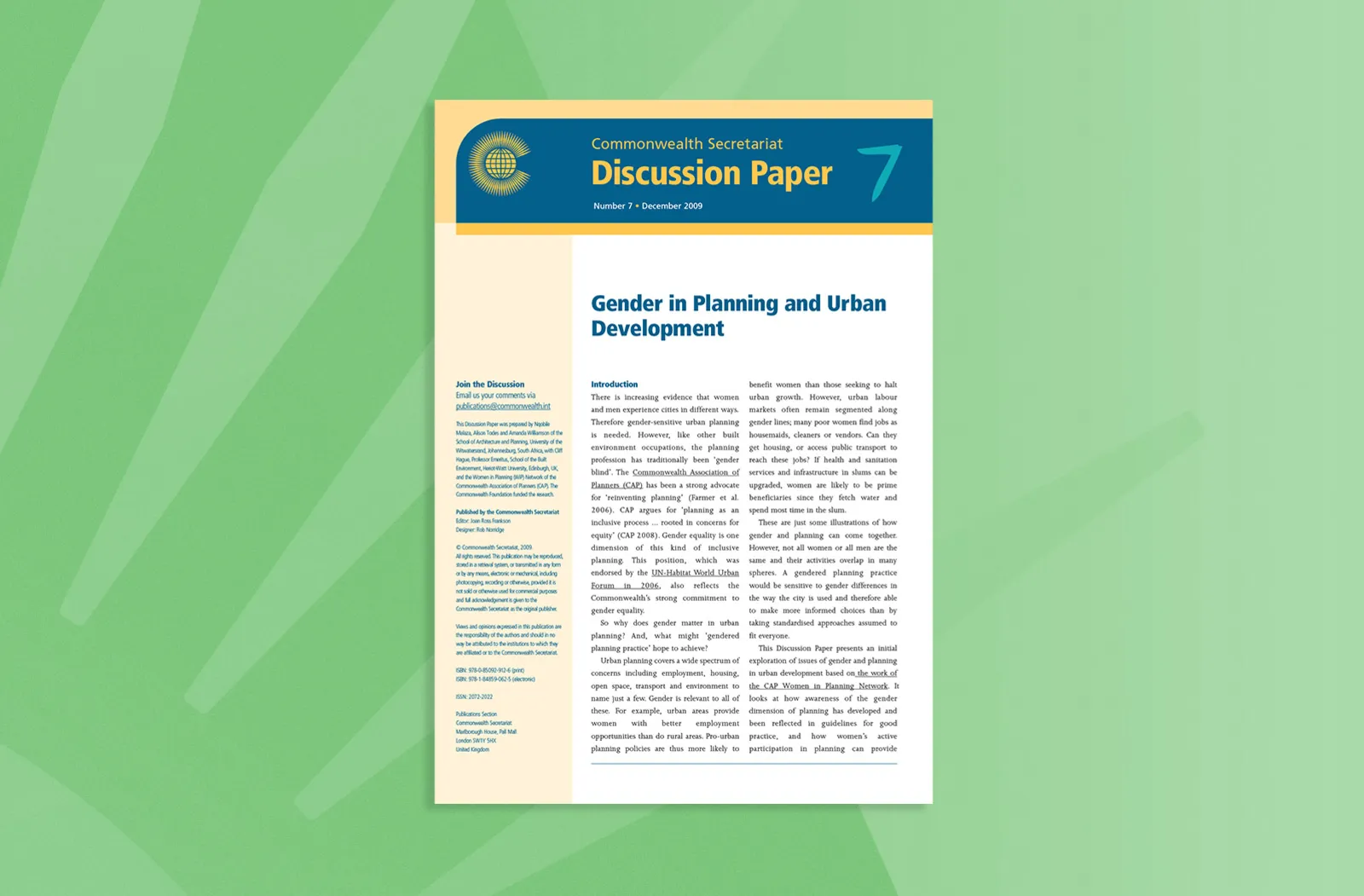Gender in Planning and Urban Development