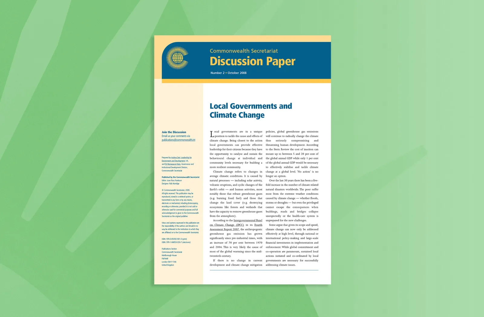 Local Governments and Climate Change
