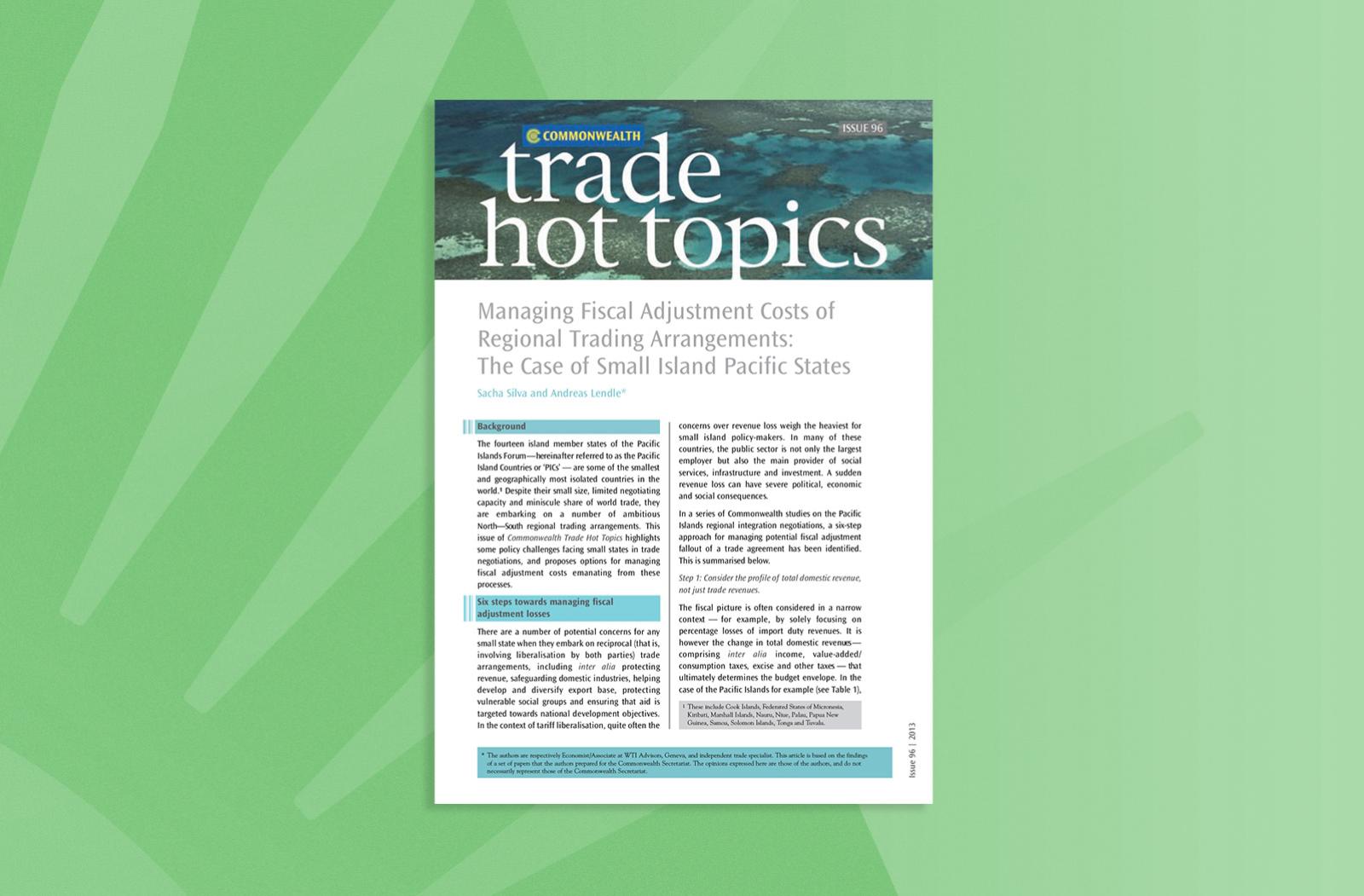 Managing Fiscal Adjustment Costs of Regional Trading Arrangements