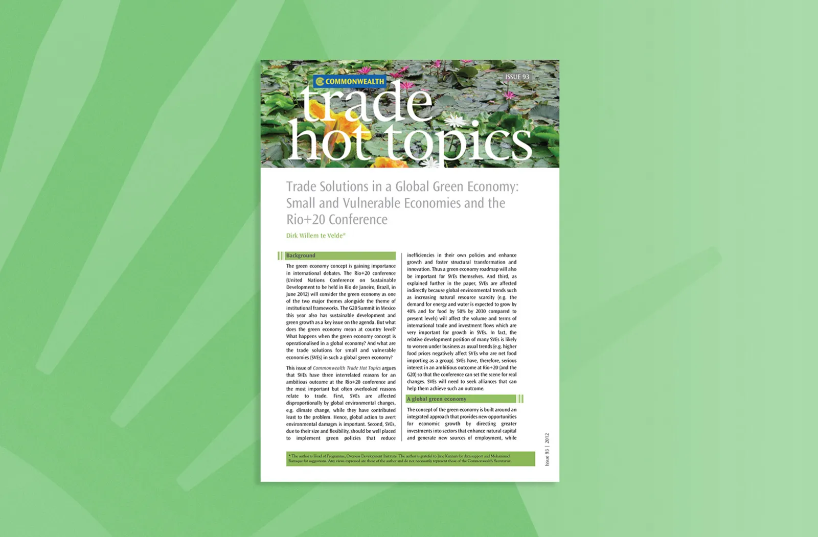 Trade Solutions in a Global Green Economy
