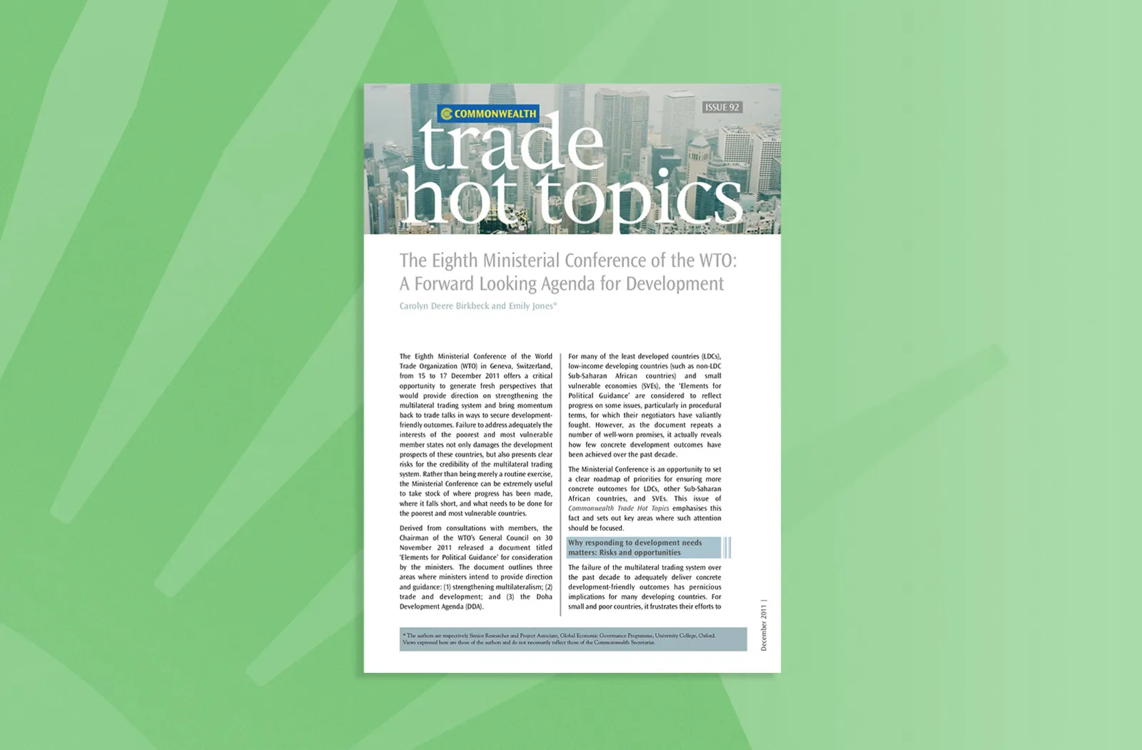 The Eighth Ministerial Conference of the WTO