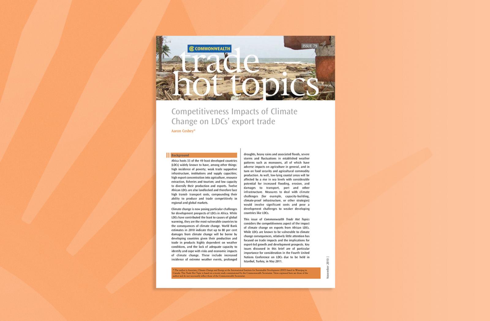 Competitiveness Impacts of Climate Change on LDCs' export trade