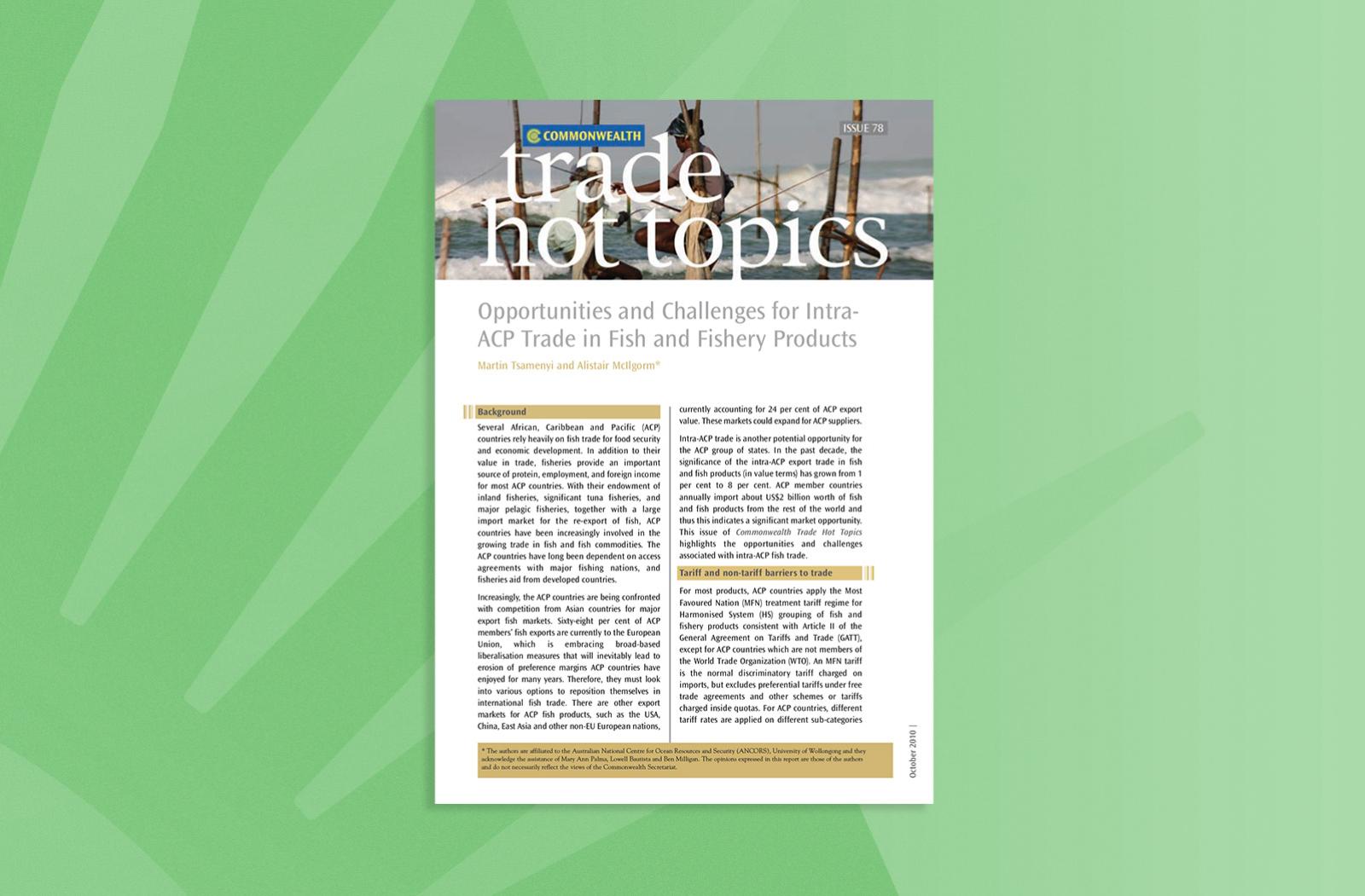 Opportunities and Challenges for Intra-ACP Trade in Fish and Fishery Products