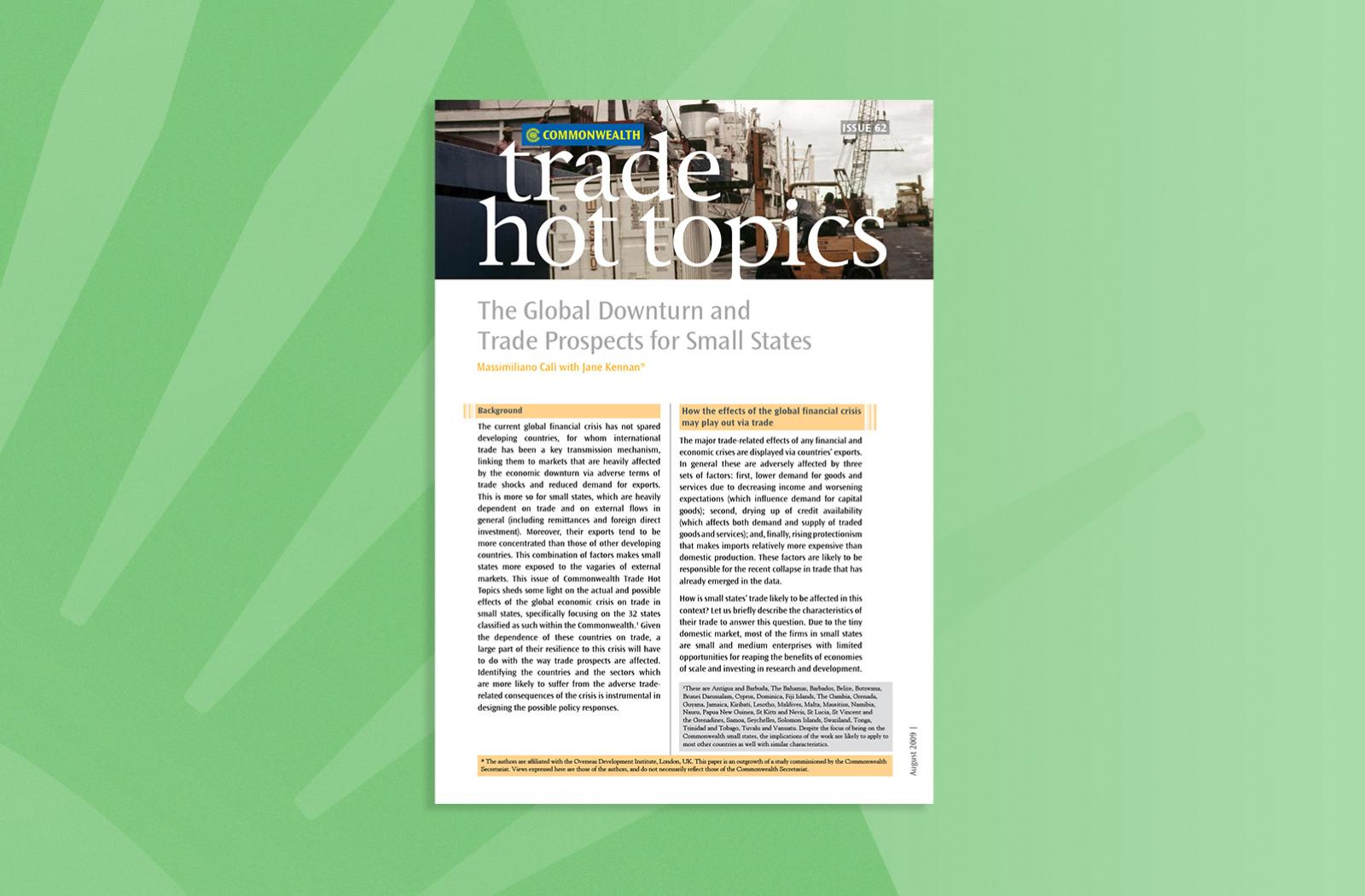 The Global Downturn and Trade Prospects for Small States
