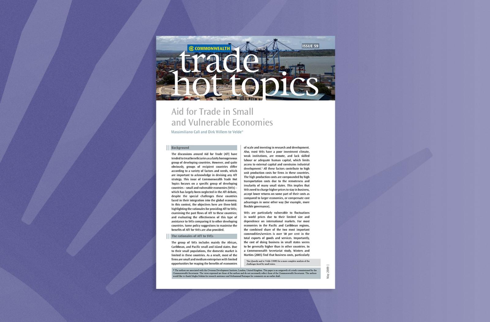 Aid for Trade in Small and Vulnerable Economies