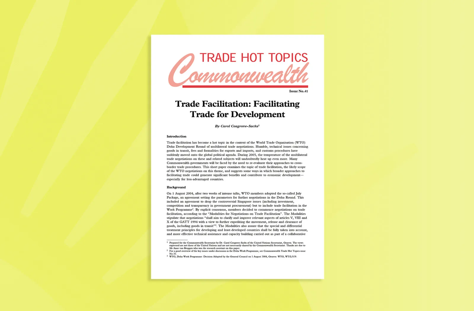 Trade Facilitation