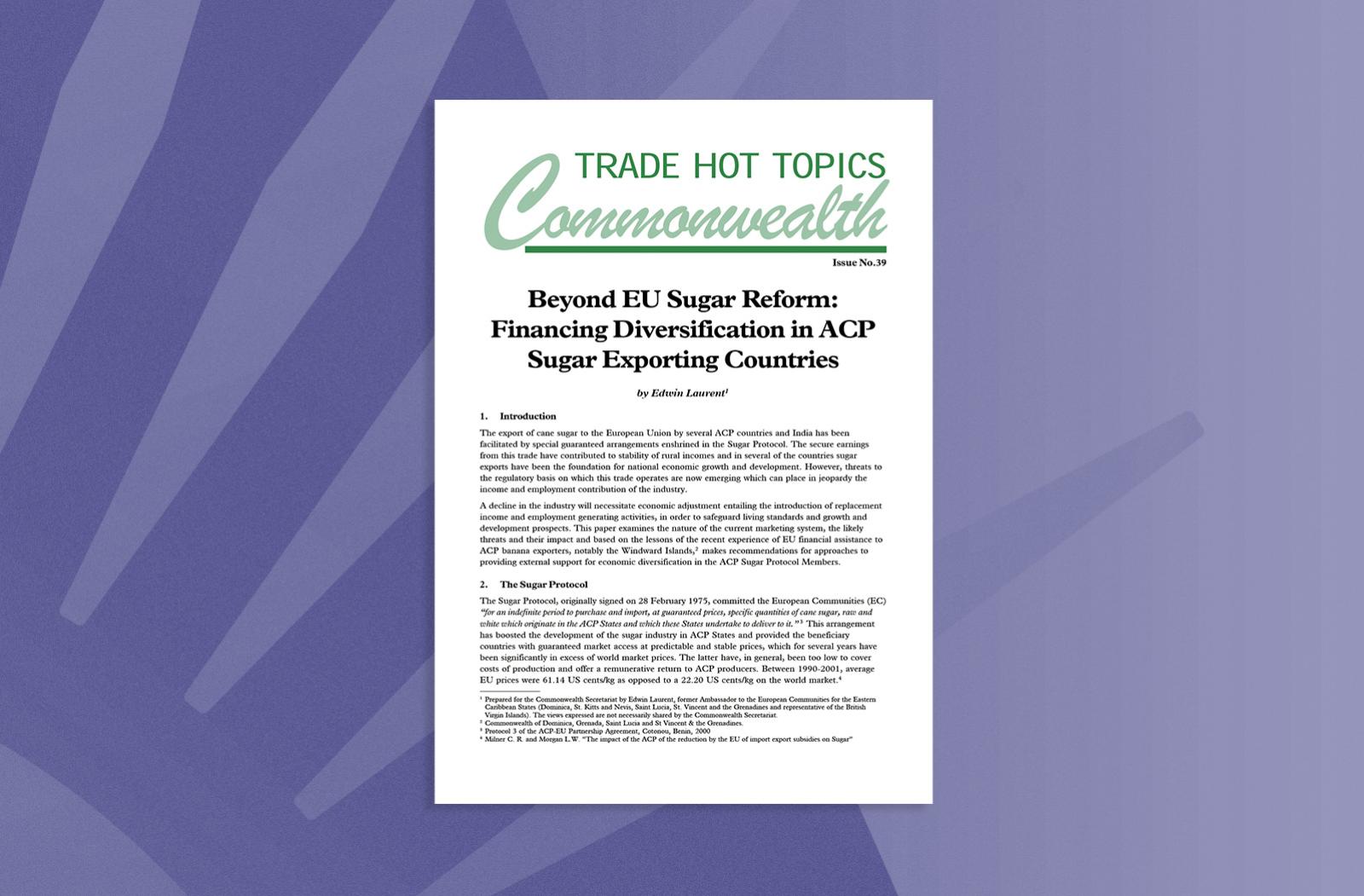 Beyond EU Sugar Reform