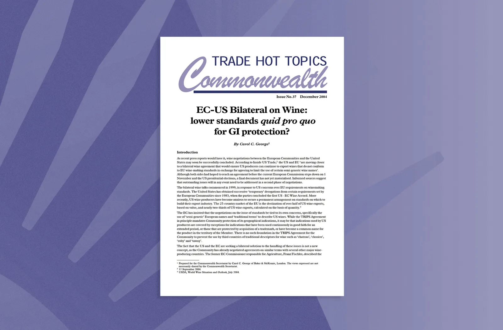 EC-US Bilateral on Wine