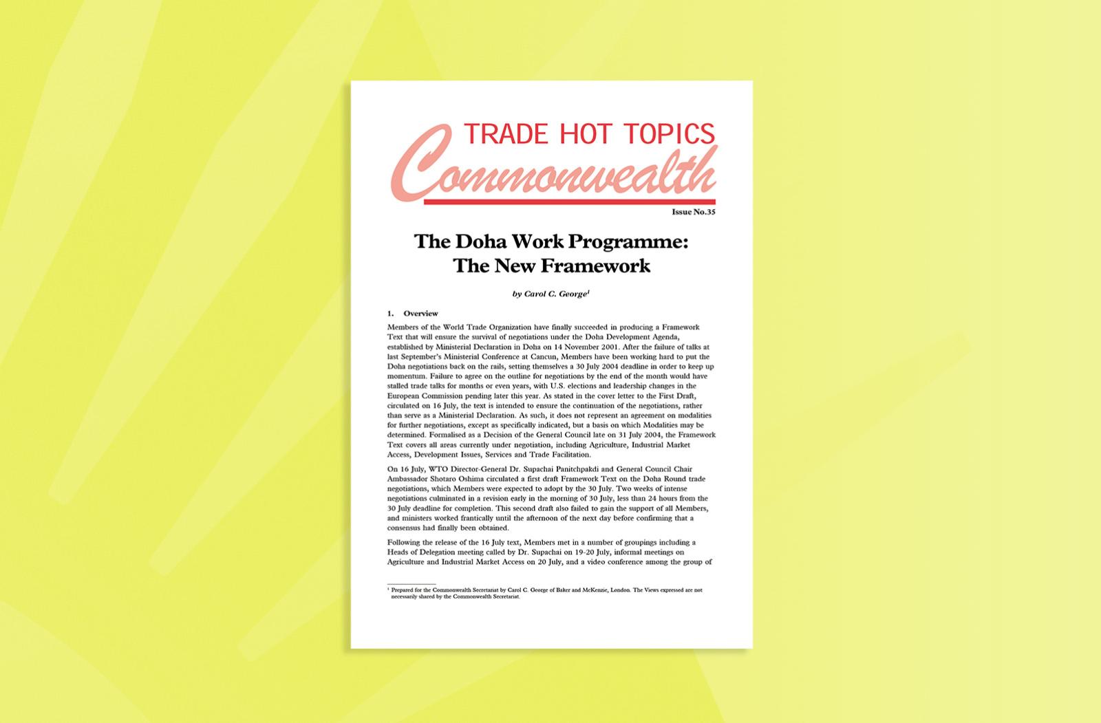 The Doha Work Programme