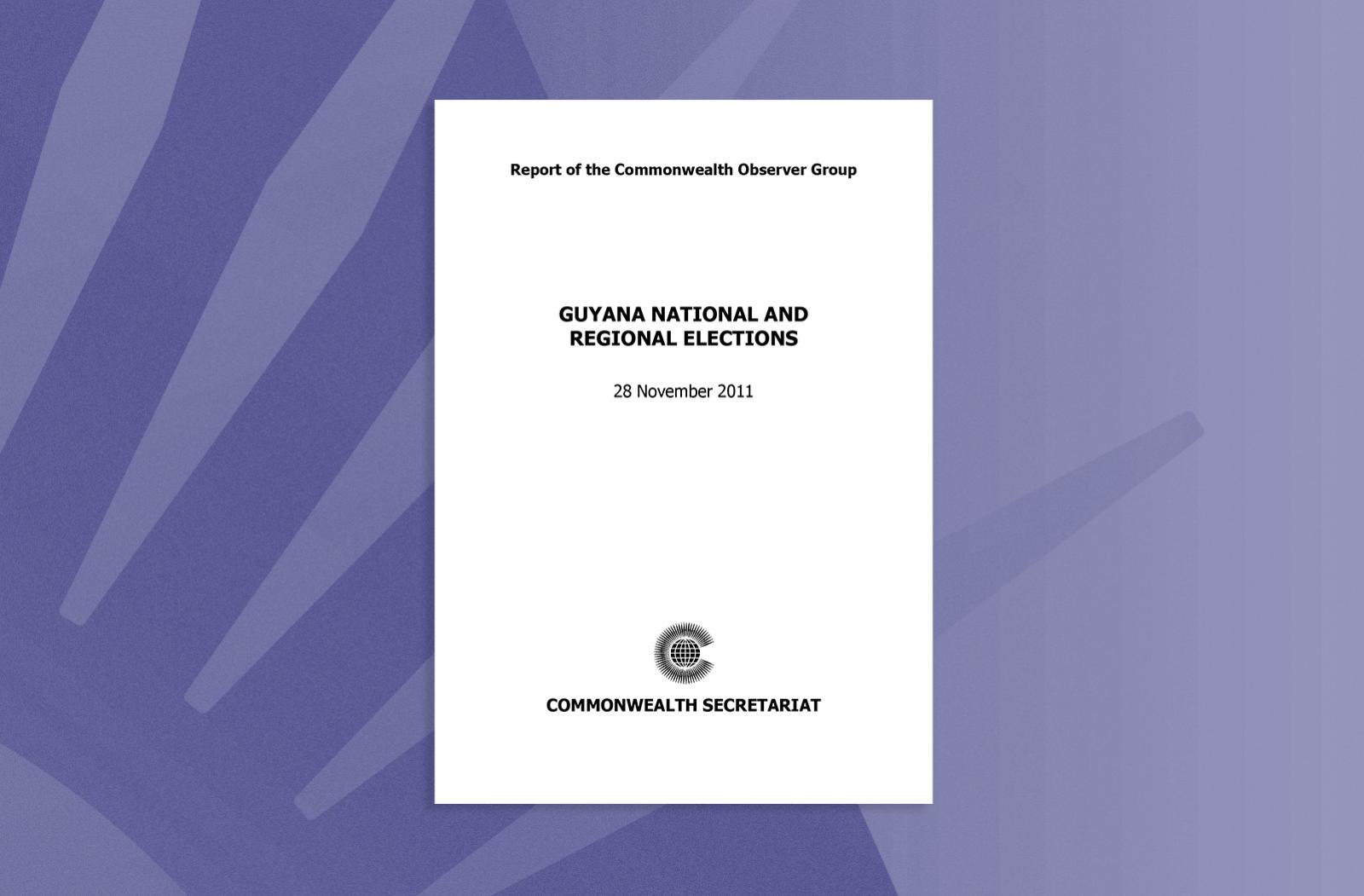 Guyana National and Regional Elections, 28 November 2011