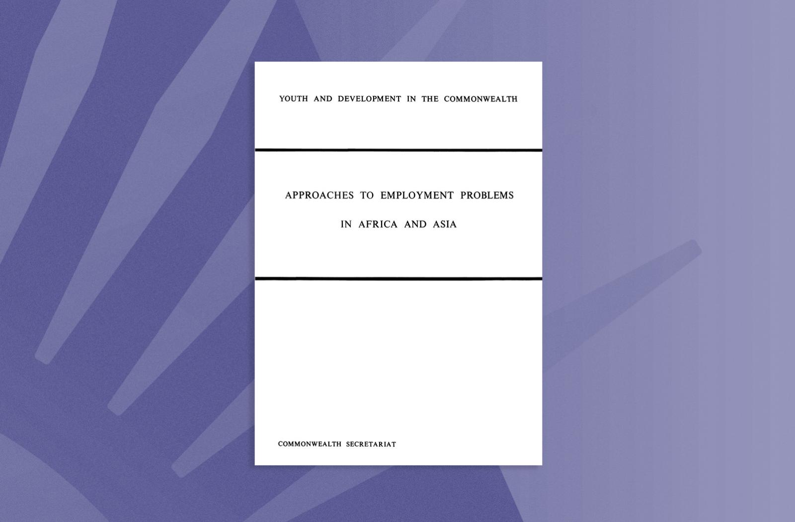 Approaches to Employment Problems in Africa and Asia