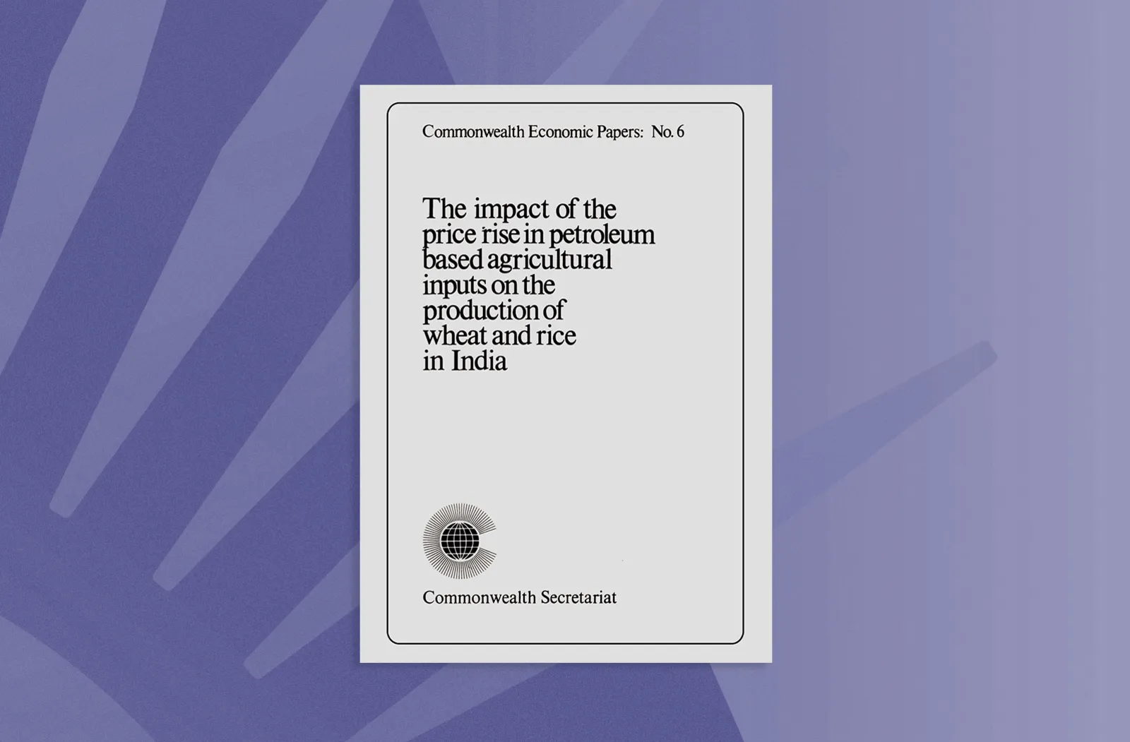 The Impact of the Price Rise in Petroleum Based Agricultural Inputs on the Production of Wheat and Rice in India