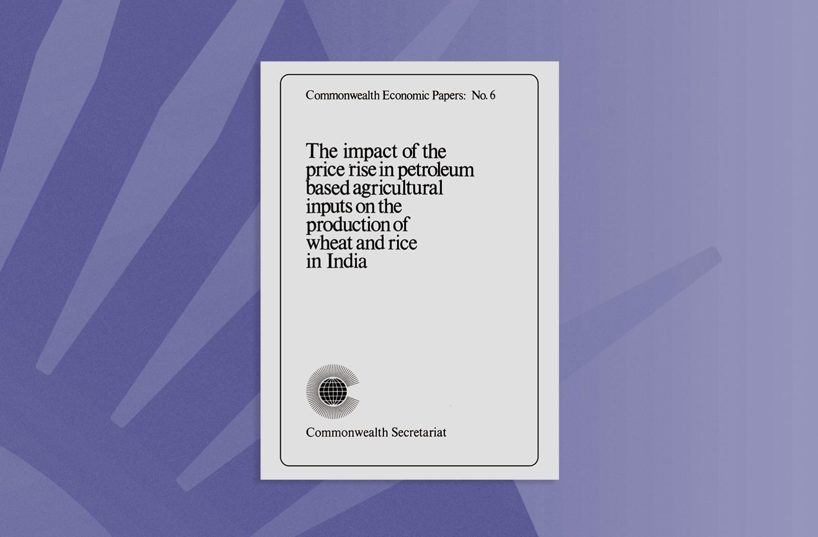 The Impact of the Price Rise in Petroleum Based Agricultural Inputs on the Production of Wheat and Rice in India