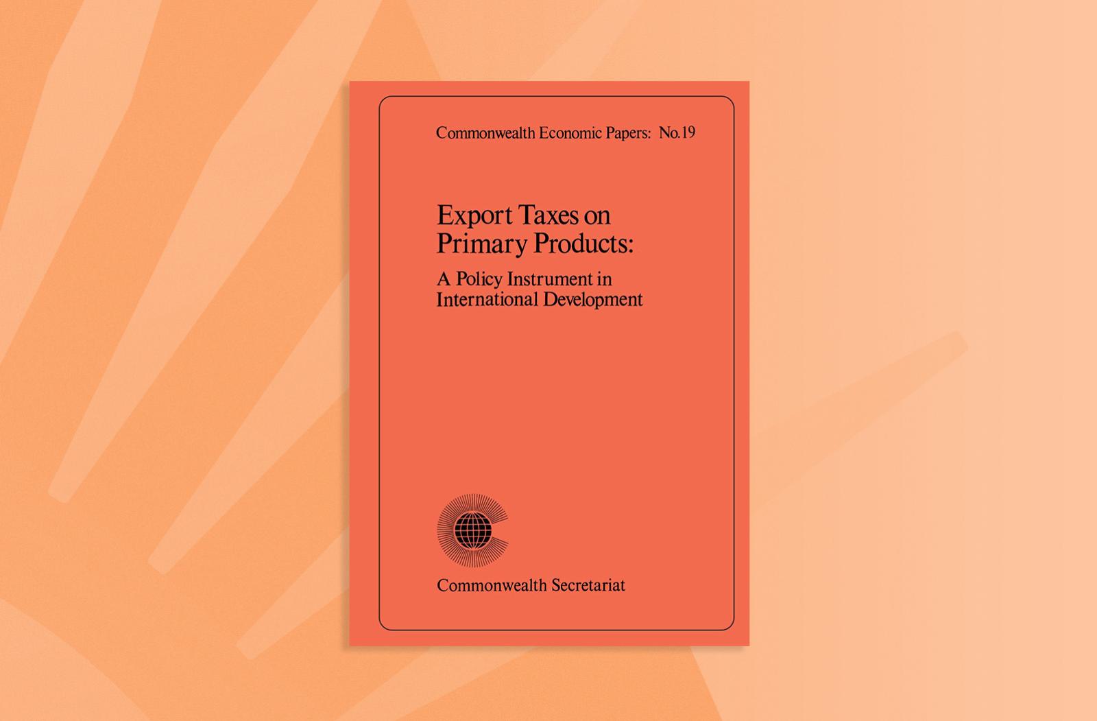 Export Taxes on Primary Products