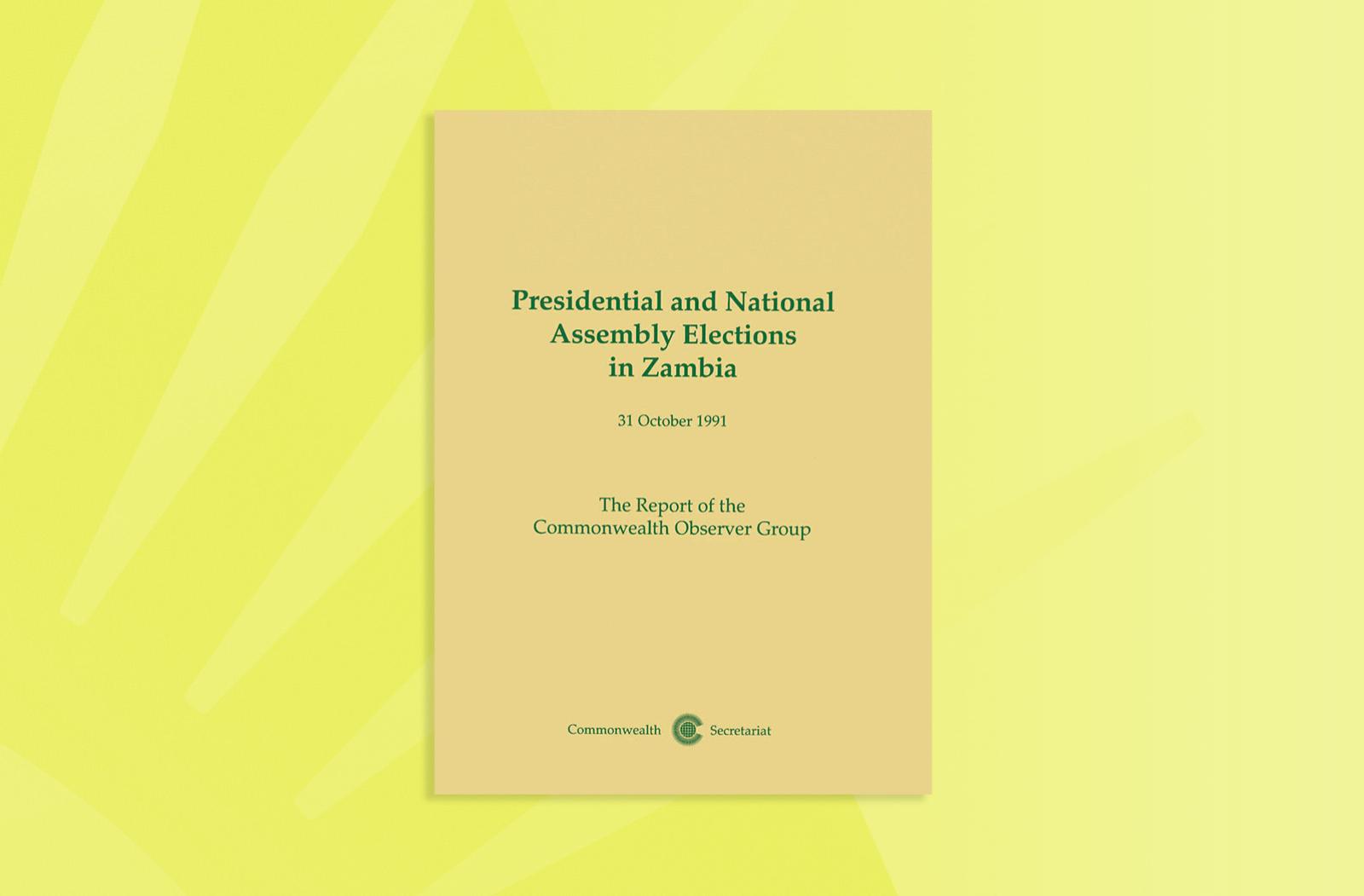 Presidential and National Assembly Elections in Zambia, 31 October 1991
