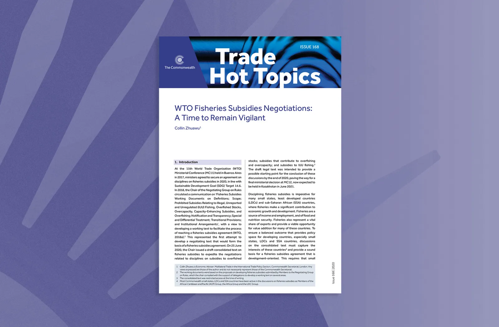 WTO Fisheries Subsidies Negotiations