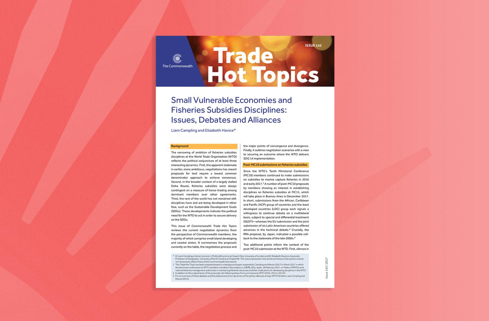 Small Vulnerable Economies and Fisheries Subsidies Disciplines