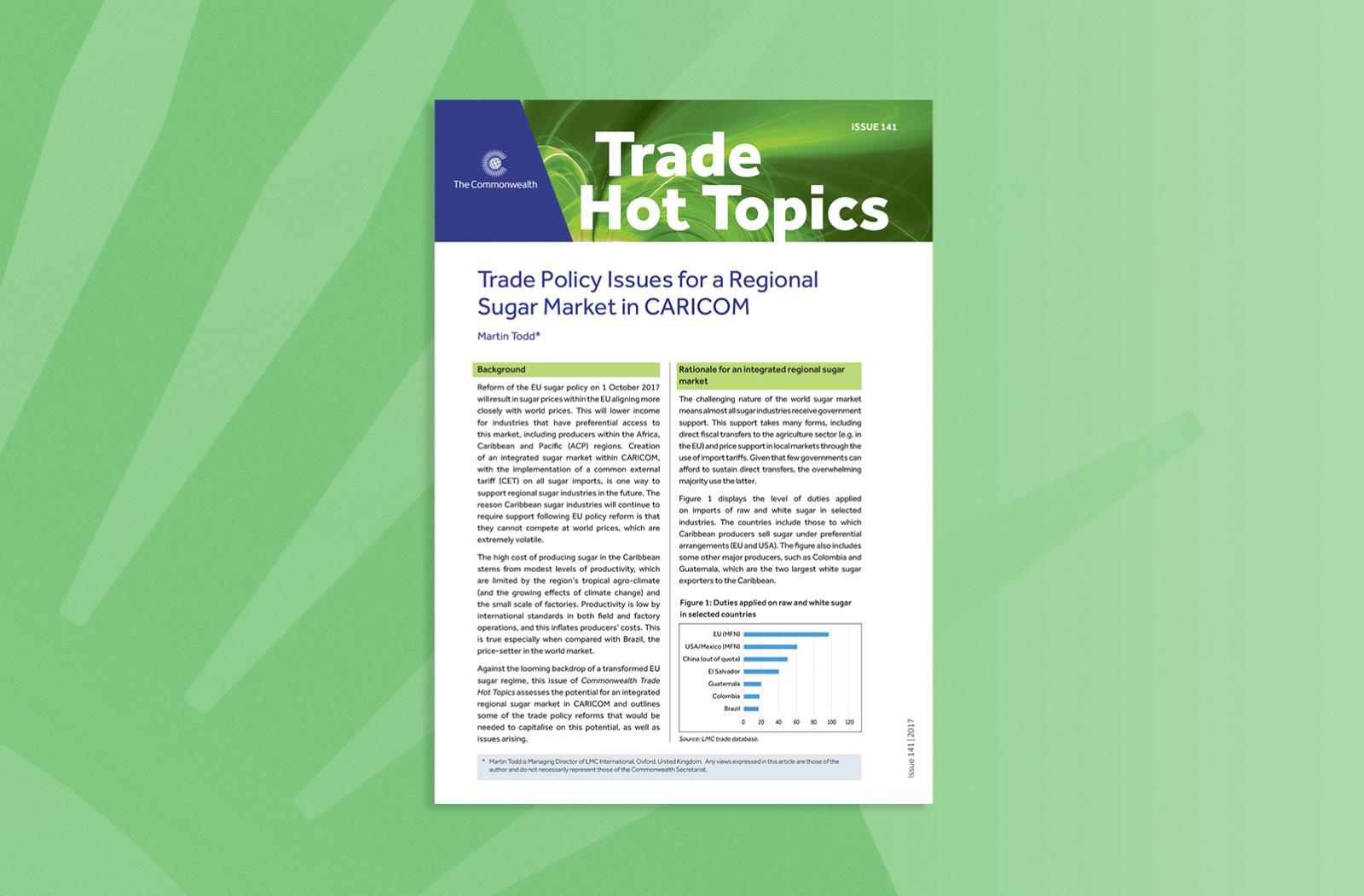 Trade Policy Issues for a Regional Sugar Market in CARICOM