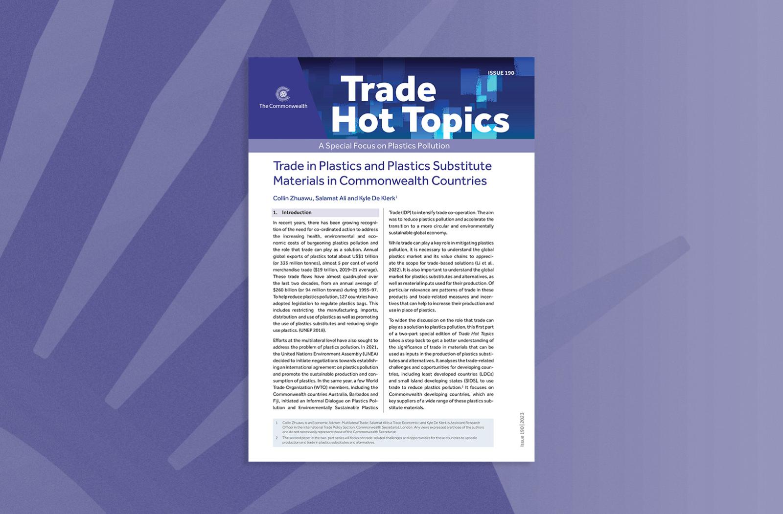 Trade in Plastics and Plastics Substitute Materials in Commonwealth Countries