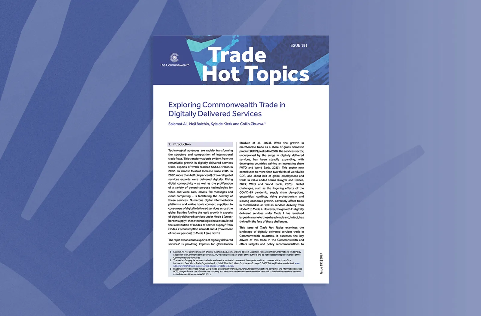 Exploring Commonwealth Trade in Digitally Delivered Services