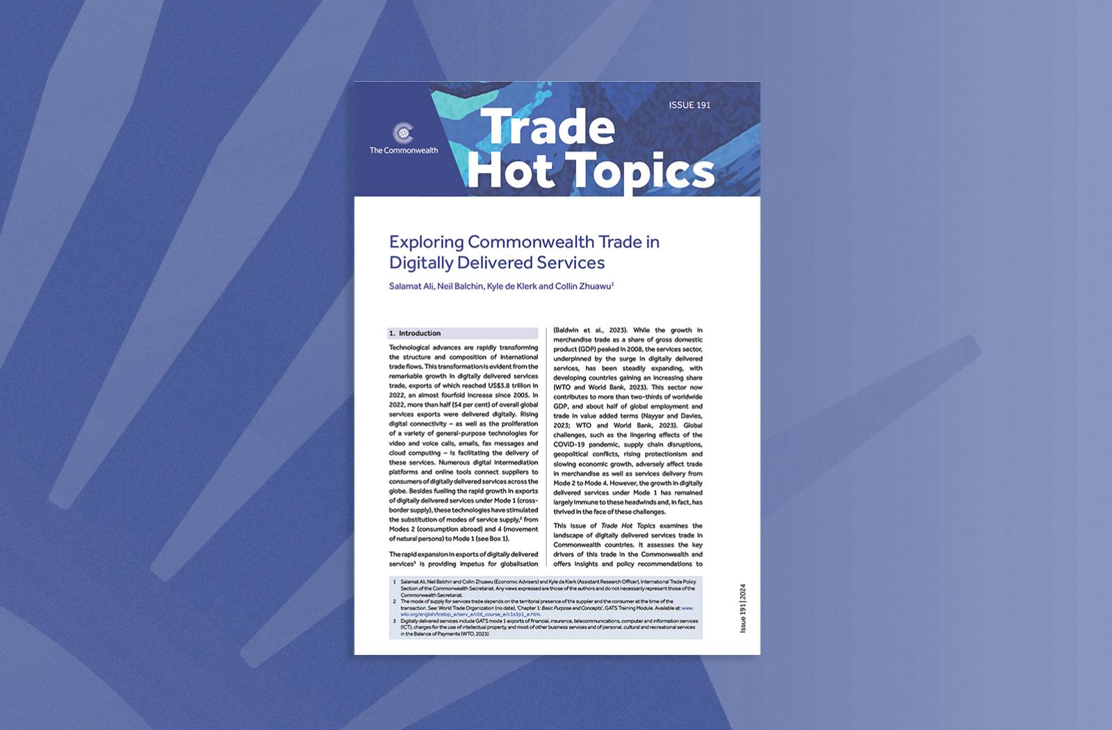 Exploring Commonwealth Trade in Digitally Delivered Services