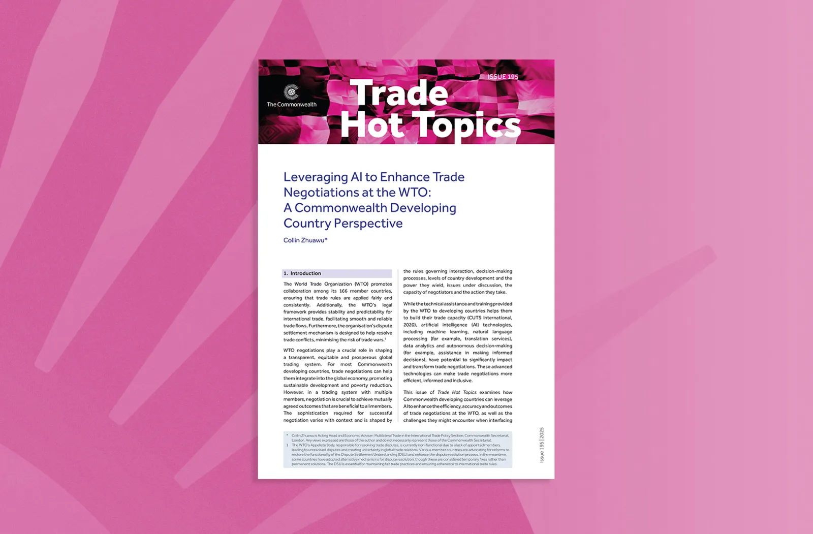 Leveraging AI to Enhance Trade Negotiations at the WTO